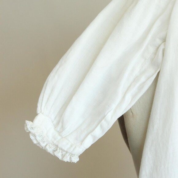 Vintage 1900s Baby Dress, White Cotton and Lace Pigeon Bust Christening Baptism - Picture 5 of 10